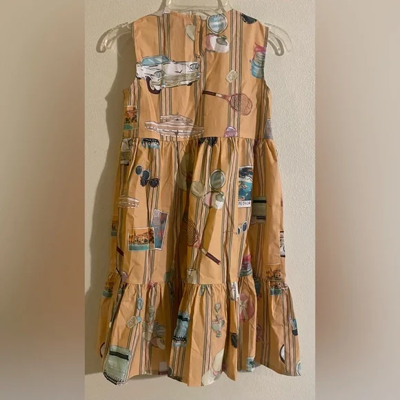 GENTILE CATONE - Girl’s Frida Dress Travelling With Mum Orange - Size: 8.